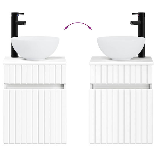 vidaXL Плот с Мивка М39xД41xВ64.5cm Бял