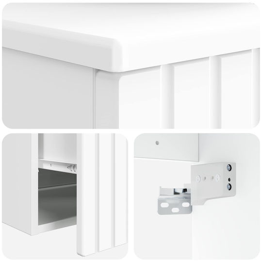 vidaXL Vanity Unit with Sink M39xD35xH63cm White