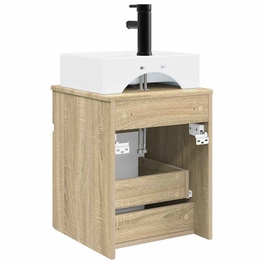 vidaXL Vanity Unit with Sink M39xD41xH62.5cm Brown