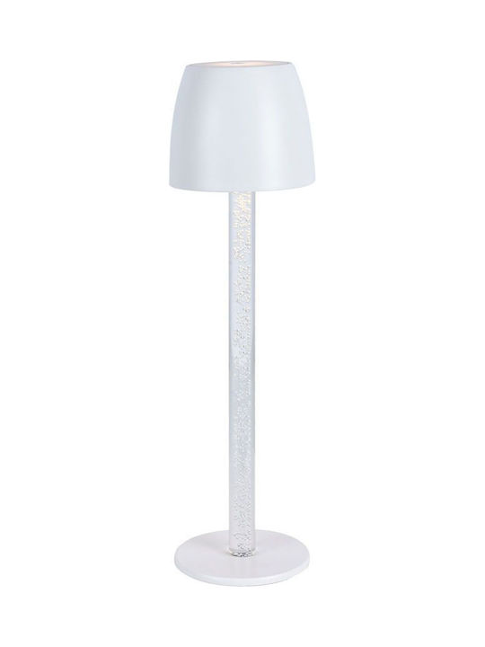 V-TAC Kunststoff Tischlampe LED mit Weiß Schirm und Basis