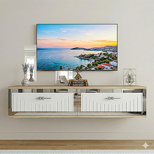 Έπιπλο TV Επιδαπέδιο Λευκό 120x30x26εκ. Έπιπλο TV Επιδαπέδιο Λευκό 120x30x26εκ.