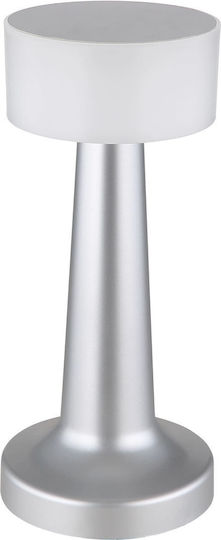 Globo Lighting Πορτατίφ LED με Ασημί Καπέλο και Βάση