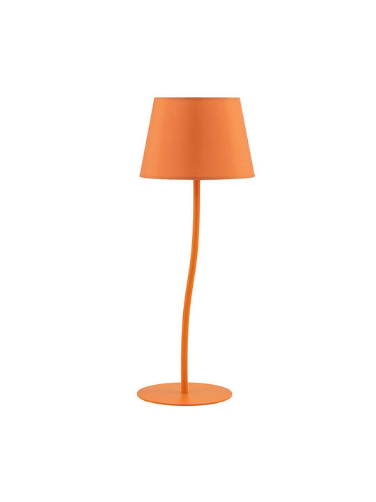 TK Lighting Fabric Table Lamp for Socket E27 with Orange Shade and Base