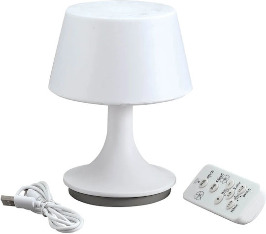 Lightex Πορτατίφ LED με Λευκό Καπέλο και Βάση