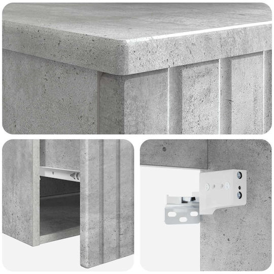 vidaXL Vanity Unit with Sink M39xD35xH63cm Gray