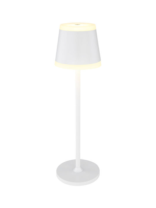 Globo Lighting Πορτατίφ LED με Λευκό Καπέλο και Βάση