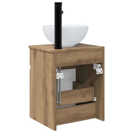 vidaXL Vanity Unit with Sink M39xD35xH63cm Brown