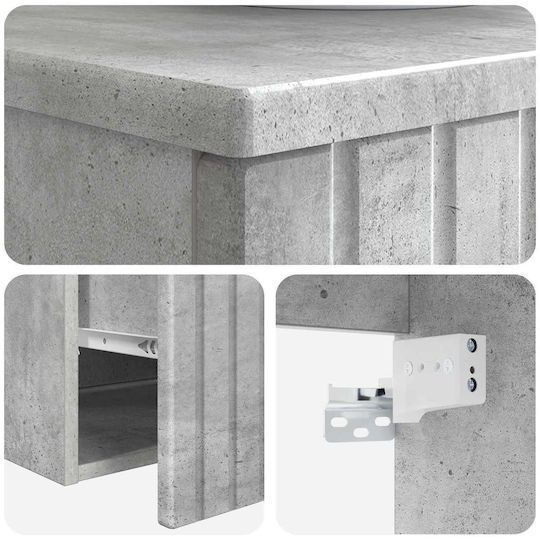 vidaXL Badezimmer Waschtisch-Einheit M39xB41xH62.5cm Grau