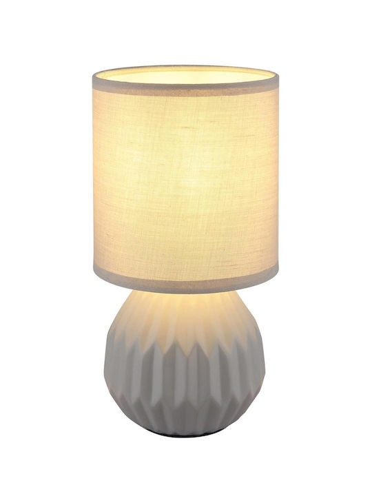 Globo Lighting Table Lamp with Gray Shade and Base