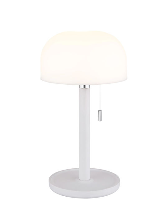 Globo Lighting Πορτατίφ με Λευκό Καπέλο και Βάση