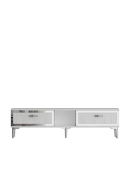 Έπιπλο Τηλεόρασης Λευκό Μ150xΠ30xΥ41cm