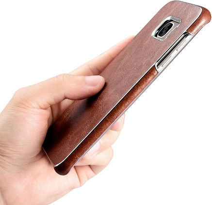 Xoomz Xoomz Back Cover Δερματίνης Μαύρο (Galaxy S7 Edge)
