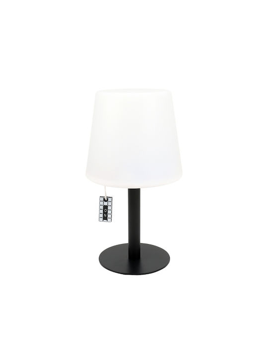 Addliving 3236 Tischlampe LED mit Schirm und Schwarz Basis