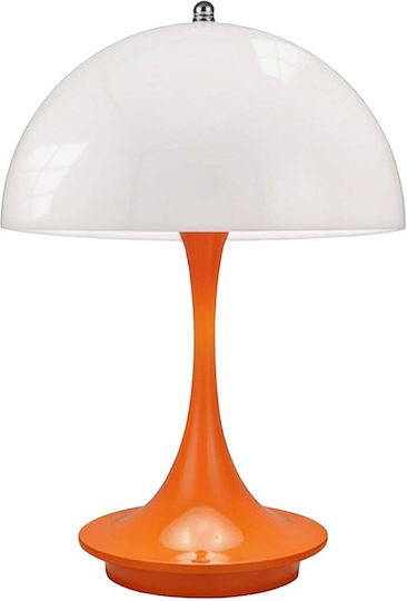 Avizar Rechargeable Usb-c Touch Led Mushroom Lamp Desk Orange Avizar Rechargeable Usb-c Touch Led Mushroom Lamp Desk Orange