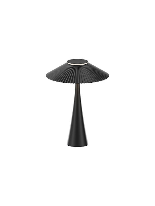 VK Lighting Metal Table Lamp LED with Black Shade and Base