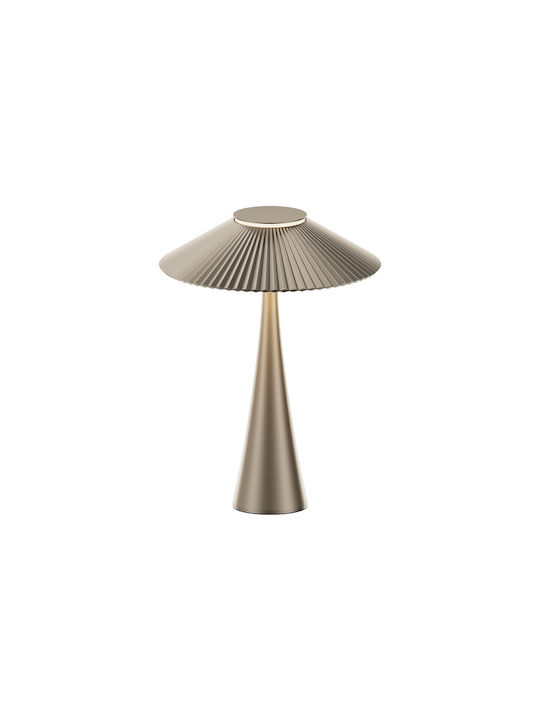 VK Lighting Metal Table Lamp LED with Gold Shade and Base