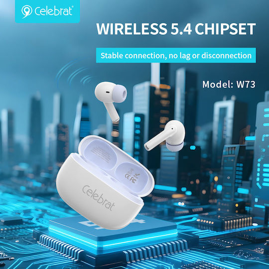 Celebrat W73 In-Ear Bluetooth Kopfhörer mit Schweißbeständigkeit und Ladekoffer Schwarz