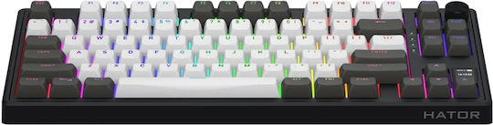 HATOR Skyfall Pro Wireless 80 Ασύρματο Gaming Μηχανικό Πληκτρολόγιο Tenkeyless με Custom διακόπτες και RGB φωτισμό (International English)
