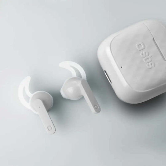 SBS Air Free Earbud Bluetooth Handsfree Ακουστικά με Θήκη Φόρτισης Λευκά