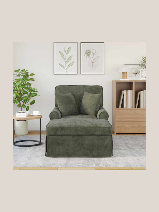 Recliner Fabric Green L157xW91xH91cm