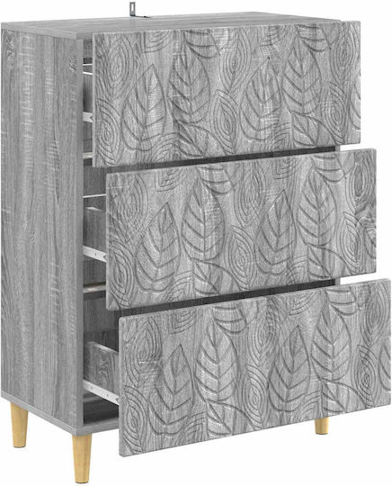 Comodă Dormitor din Lemn Gri 66x34.5x90 cm