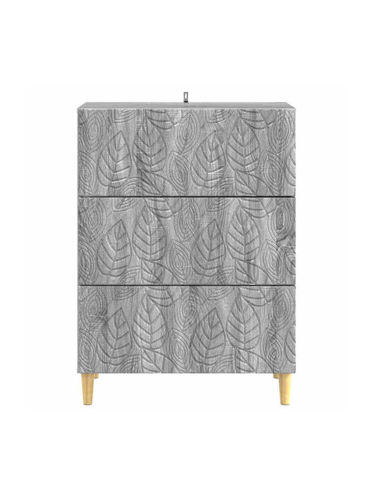 Bedroom Chest of Drawers Wooden Gray 66x34.5x90cm