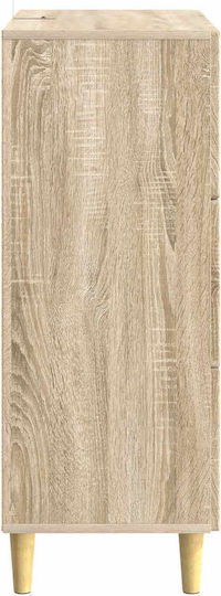 Bedroom Chest of Drawers Wooden Sonoma Oak 66x34.5x90cm