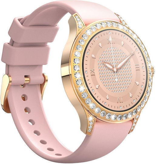 Veltori VT360-1 Smartwatch mit Herzfrequenzsensor (Rosa)