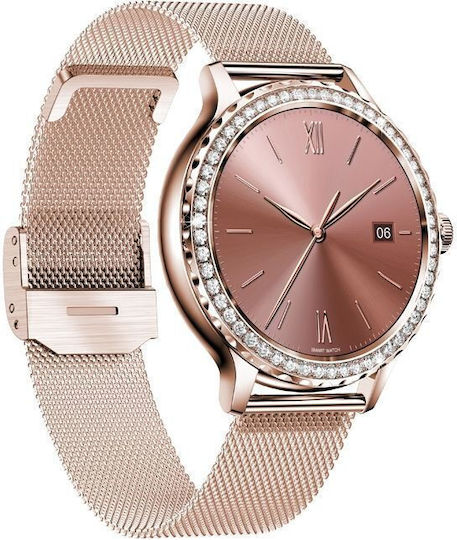 Veltori VT320-1 Smartwatch mit Herzfrequenzsensoren Rose Gold