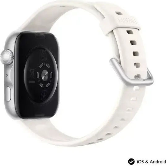 Huawei Watch Fit 5 Aluminium 42mm Αδιάβροχο με Παλμογράφο (Λευκό)