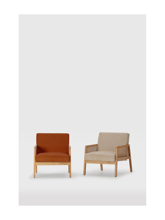 Debra Πολυθρόνα Beige 76.5x68x78cm