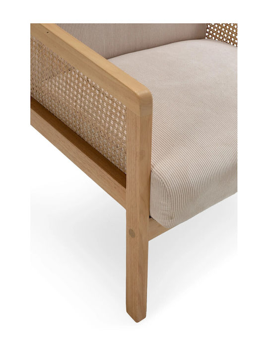 Debra Πολυθρόνα Beige 76.5x68x78cm