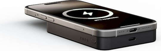 Zens Baterie Externă MagSafe Qi2 10000mAh 15W Cu Port USB-C Power Delivery Neagră