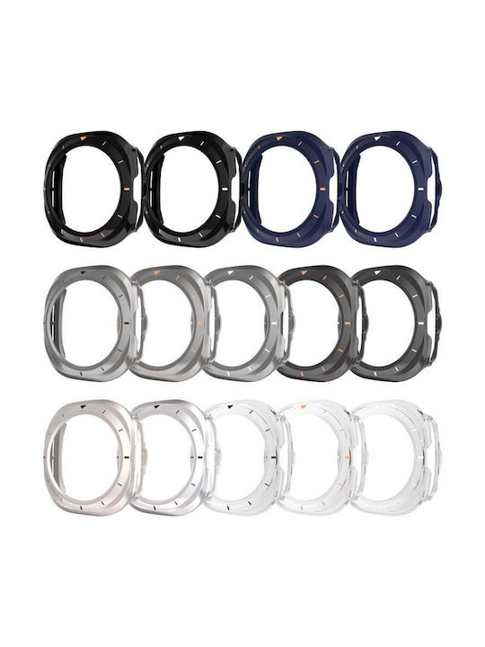 Samsung Galaxy Watch Ultra Ultra 2025 Xdfind Scale Frame Pc Hollow Watch Cover Transparent + White Xdfind