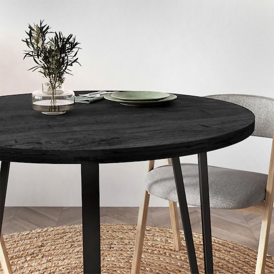 Xana Black Wood 90x90x77.5εκ.