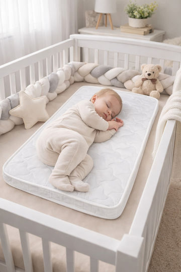 SteweHome Ορθοπεδικό Στρώμα Κούνιας 70cmx140cmx15cm