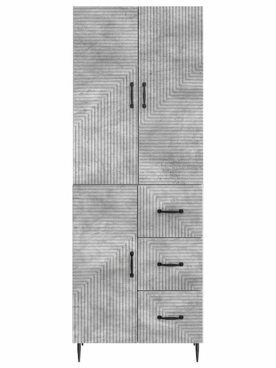 vidaXL Coloană Duș Fără Baterie 66cm Gri