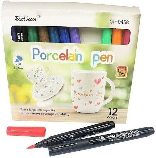 Roza Set 12 Waterproof Porcelain Pens Porcelain Cups Glass Ceramics & Diy Crafts