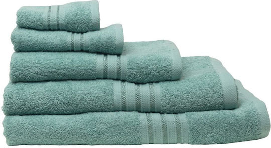 Viopros Set of Bath Towels 3 pcs Petrol Blue Weight 480gr/m²