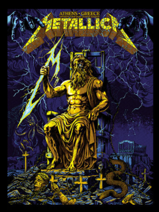 Ανδρικό Μπλουζάκι Κοντομάνικο Metallica Takeposition Βαμβακερό Μαύρο 320-7788