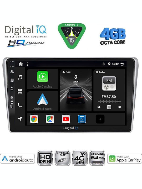 Digital IQ Car Audio System for Toyota Highlander 2014-2019 Bluetooth USB WiFi GPS Apple CarPlay Android Auto with 10" Touch Screen