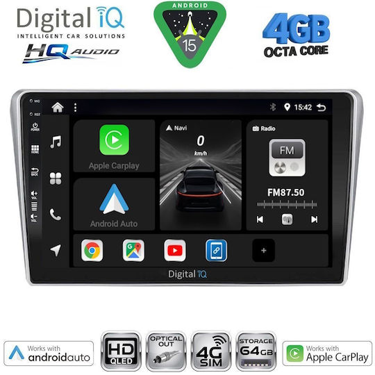 Digital IQ Car Audio System for Toyota Highlander 2014-2019 Bluetooth USB WiFi GPS Apple CarPlay Android Auto with 10" Touch Screen