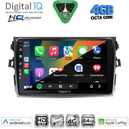 Digital IQ Auto-Audiosystem für Toyota Korolla 2006-2012 mit Touchscreen 9 Zoll
