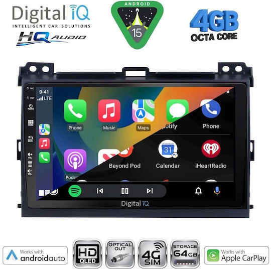 Digital IQ Ηχοσύστημα Αυτοκινήτου για Toyota Hilux 2005-2016 με A/C (Bluetooth/USB/WiFi/GPS/Apple-Carplay/Android-Auto) με Οθόνη Αφής 9"