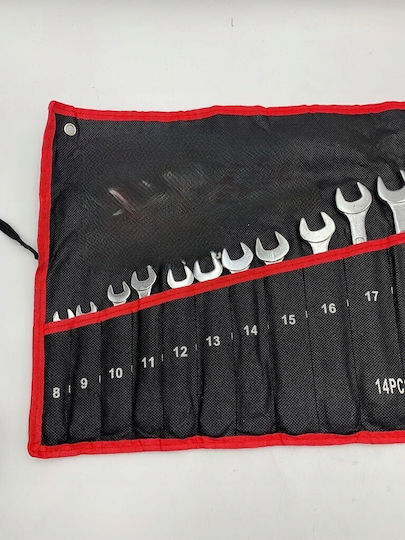 Set 14 Chei Poligonale Combinate Zola 8-24 Mm Oțel Crom Vanadiu Husă De Depozitare