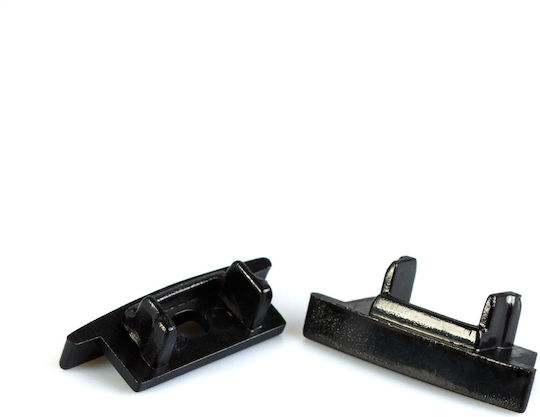 Aluminium LED Profilabdeckung 41011 2 Stück Schwarz