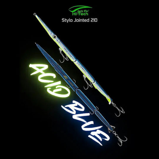 Jack Fin Stylo Artificial Bait Minnow Fluorescent White