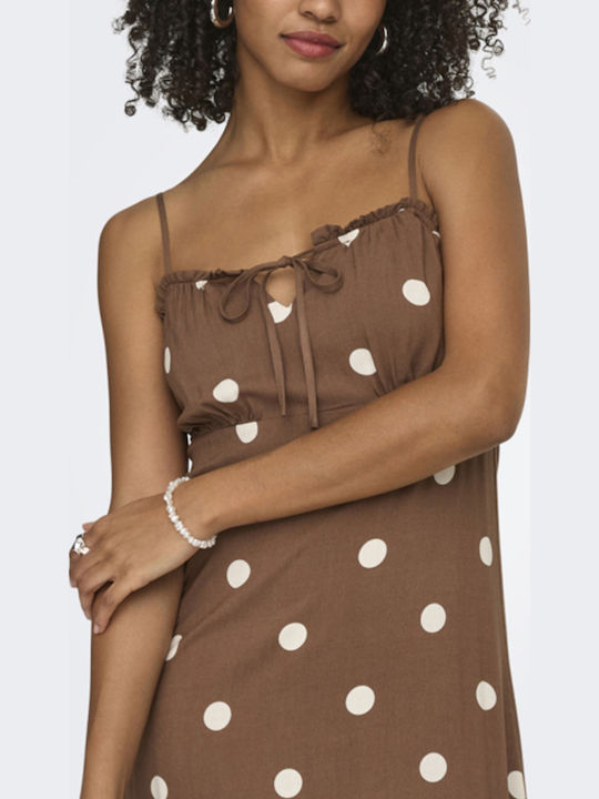Life Sommer Midi Damenkleid Cocoa Braune Mehrfarbig