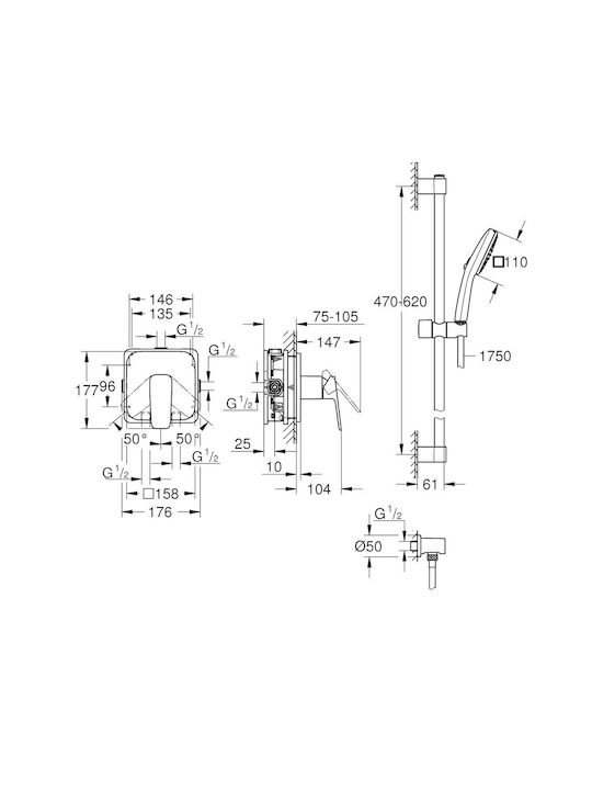 Grohe Pentru Duș Argintiu 4067393050247
