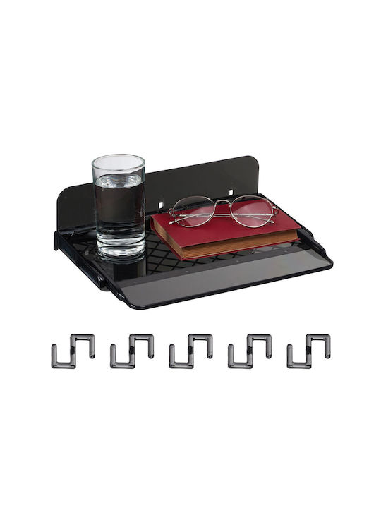 Relaxdays Επιτοίχιο Ράφι 8.5x22x30εκ. Μαύρο